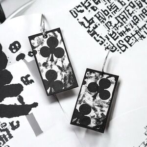 5 For $25💫Cool Playing Card Clubs Earrings